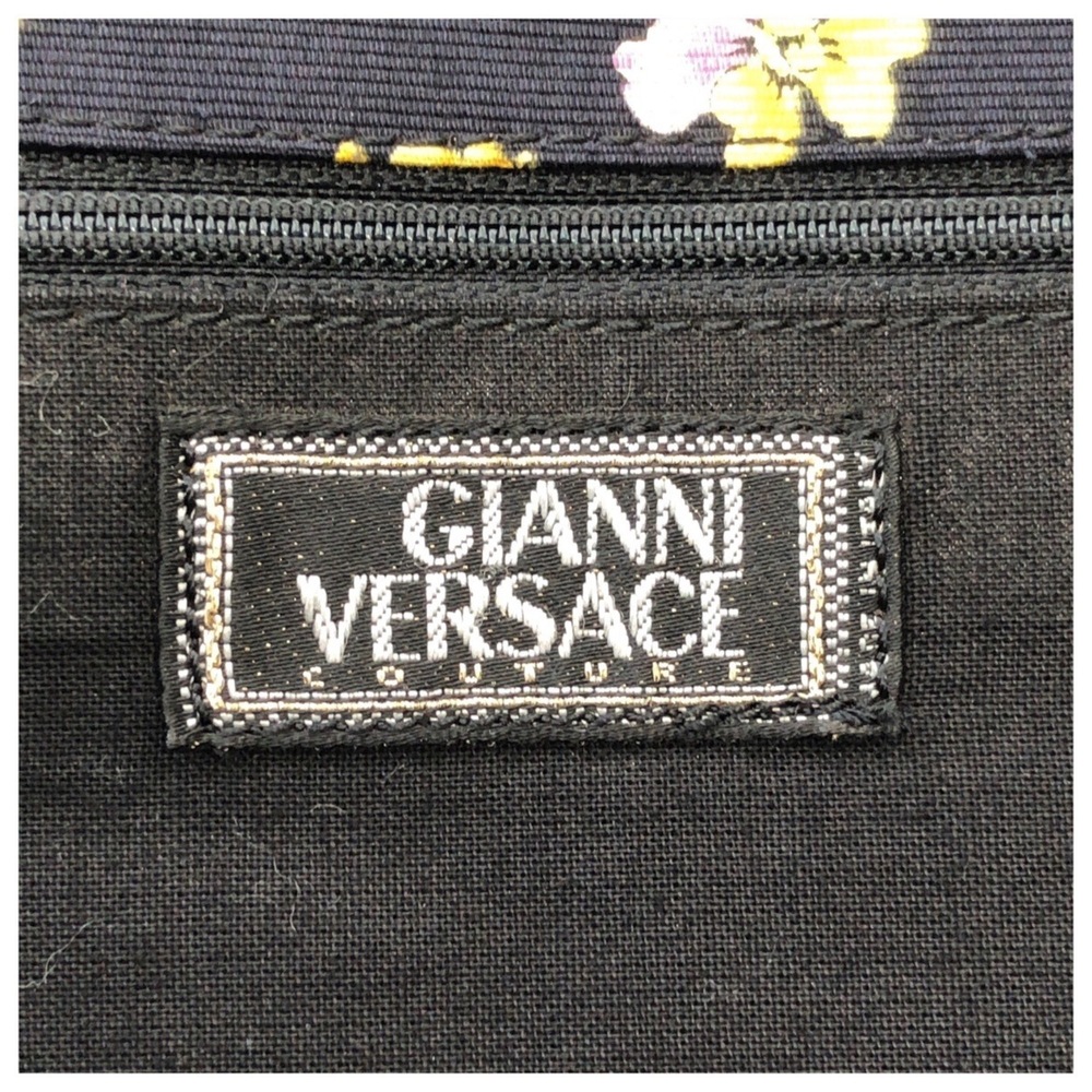 VERSACE Vintage Sunburst Medusa Multicolor Canvas Shoulder Bag/Tote Bag for W... - Picture 4 of 10